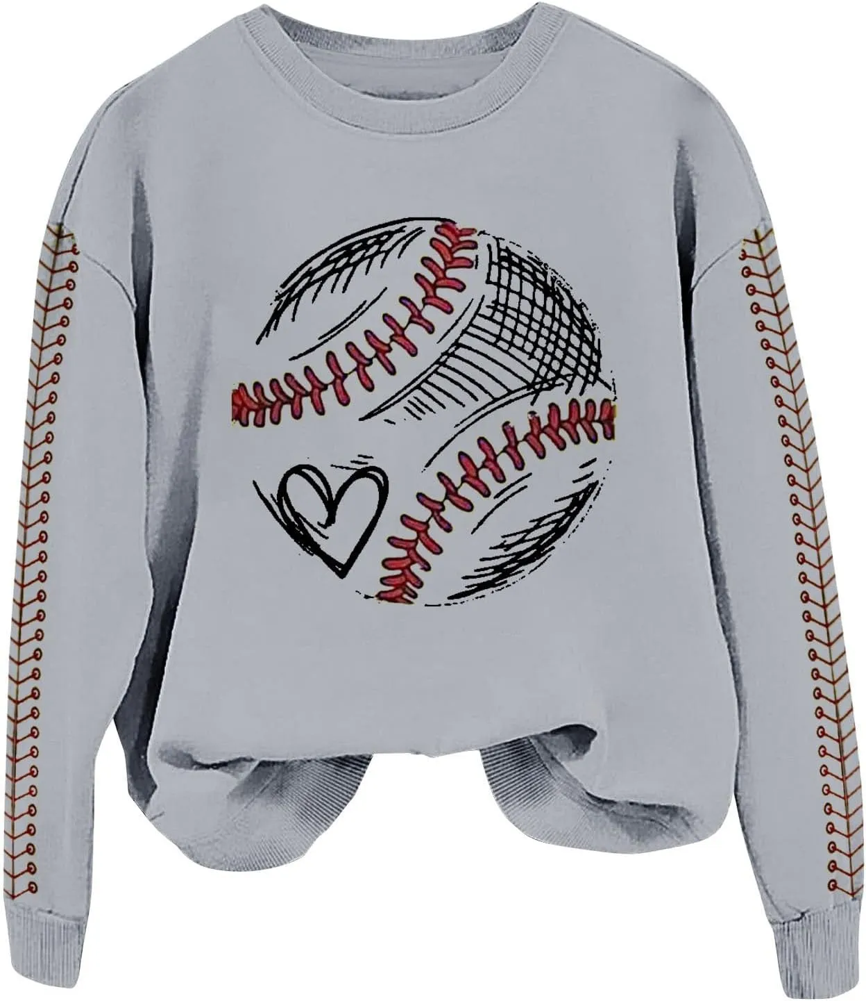Game Day Sweatshirt Women Crew Neck Football Baseball Mom Shirts Loose Casual Long Sleeve Cute Graphic Pullover Tops