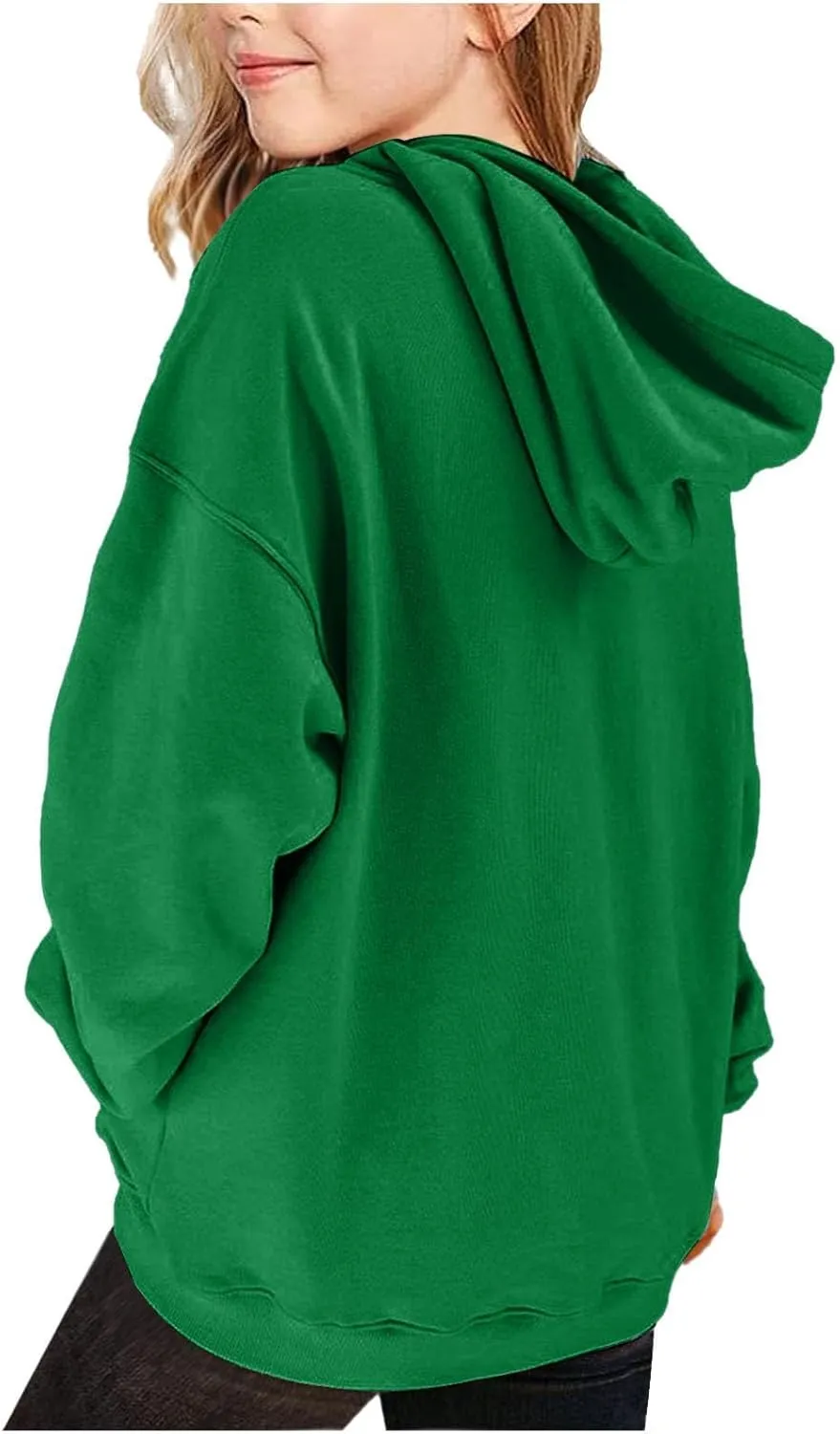 Girls Bow Printed Oversized Hoodies Loose Casual Long Sleeve Pullover Cute Sweatshirt Tops with Pocket for 5-14Y