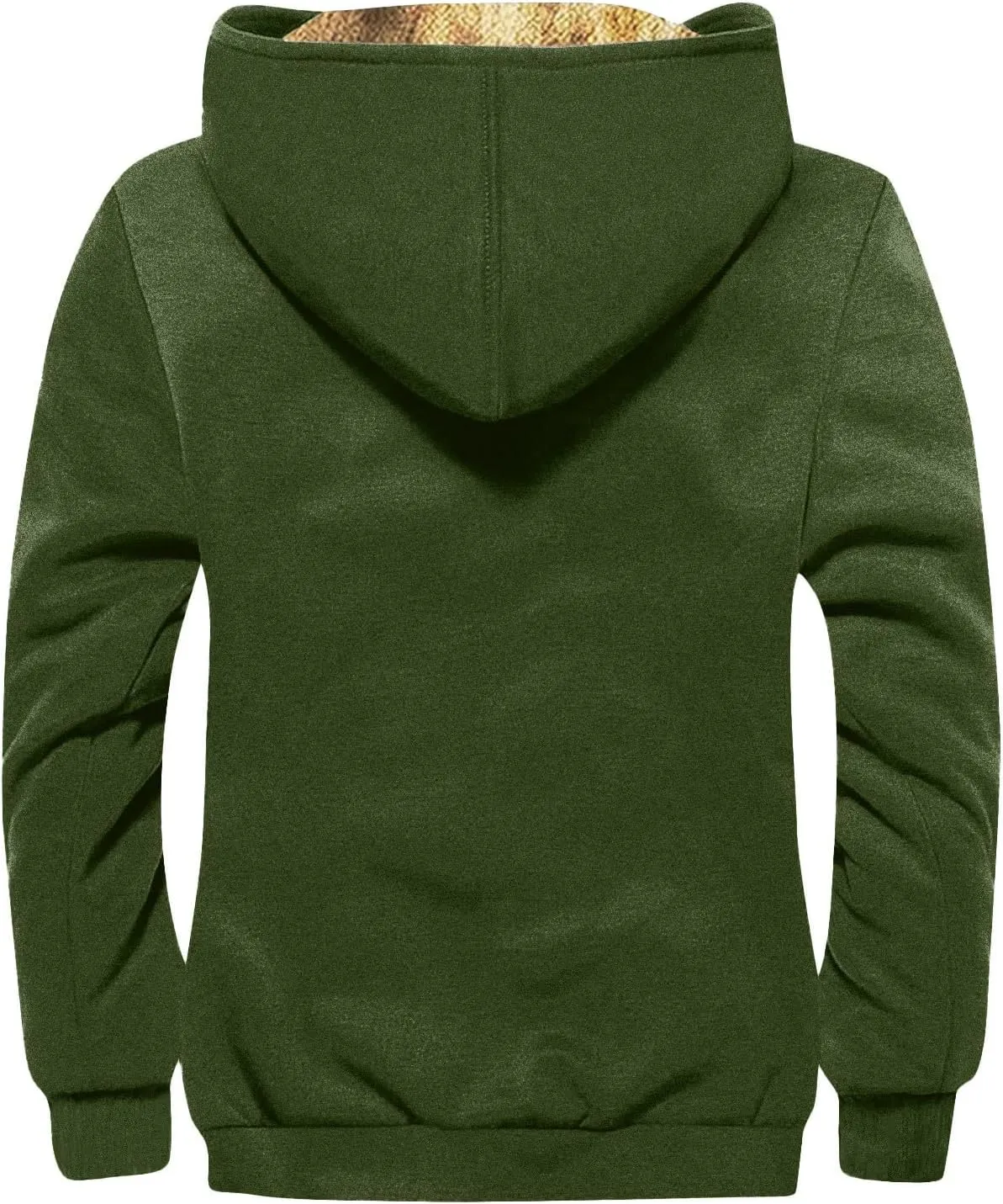 GOFULY Mens Winter Jacket Sherpa With Hood Warm Coats Fleece Zipper Hoodie Big And Tall Heavyweight Fall Outfits With Pockets