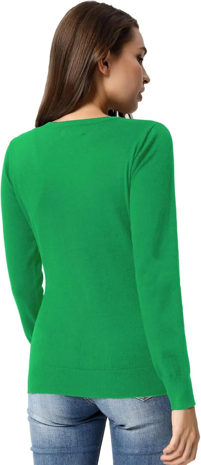 GRACE KARIN Women's Classic Long Sleeve Knit Cardigan Sweaters Casual Open Front Button Down Cardigan S-3XL