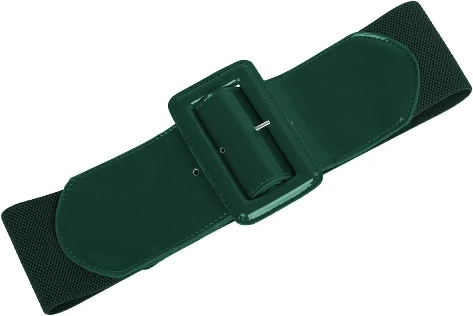 GRACE KARIN Women's Stretchy Belt 1950s 3 Inch Wide Elastic Belts