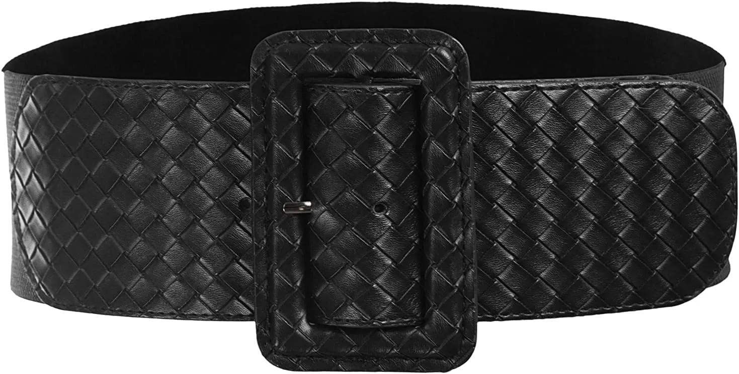 GRACE KARIN Women's Stretchy Belt 1950s 3 Inch Wide Elastic Belts