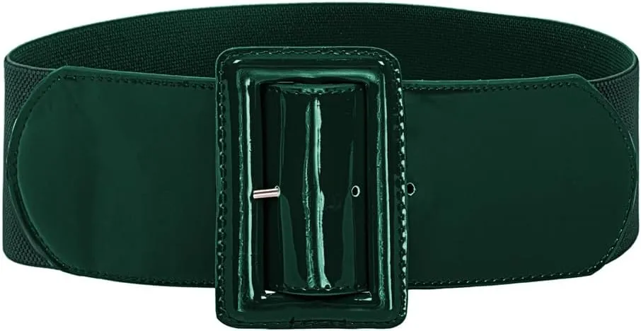 GRACE KARIN Women's Stretchy Belt 1950s 3 Inch Wide Elastic Belts