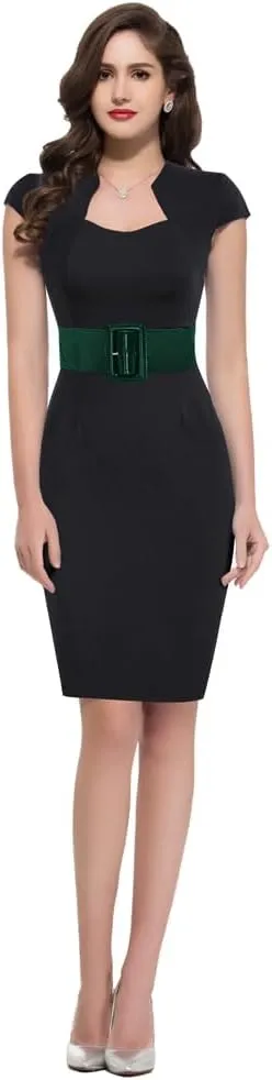 GRACE KARIN Women's Stretchy Belt 1950s 3 Inch Wide Elastic Belts