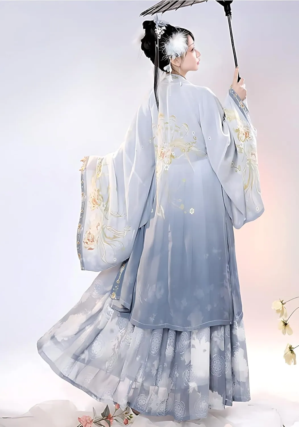 Hanfu Dress for Women - Traditional Chinese Embroidered Maxi Skirt