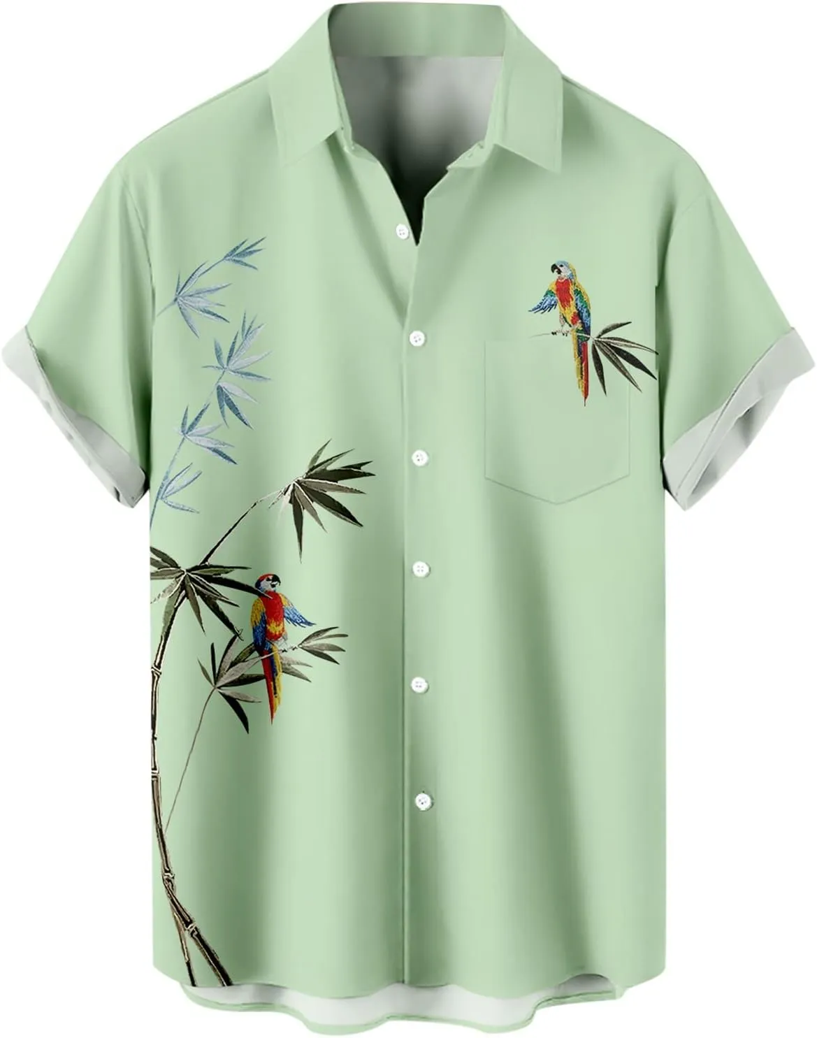 Hawaiian Shirts for Men Button Down Vintage Casual Short Sleeve Fashion Breathable Tropical Beach Tops