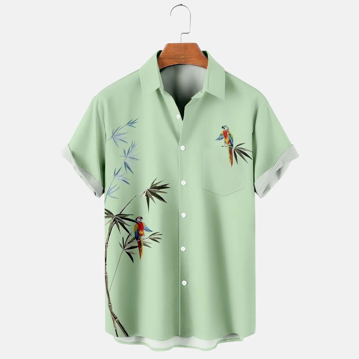 Hawaiian Shirts for Men Button Down Vintage Casual Short Sleeve Fashion Breathable Tropical Beach Tops