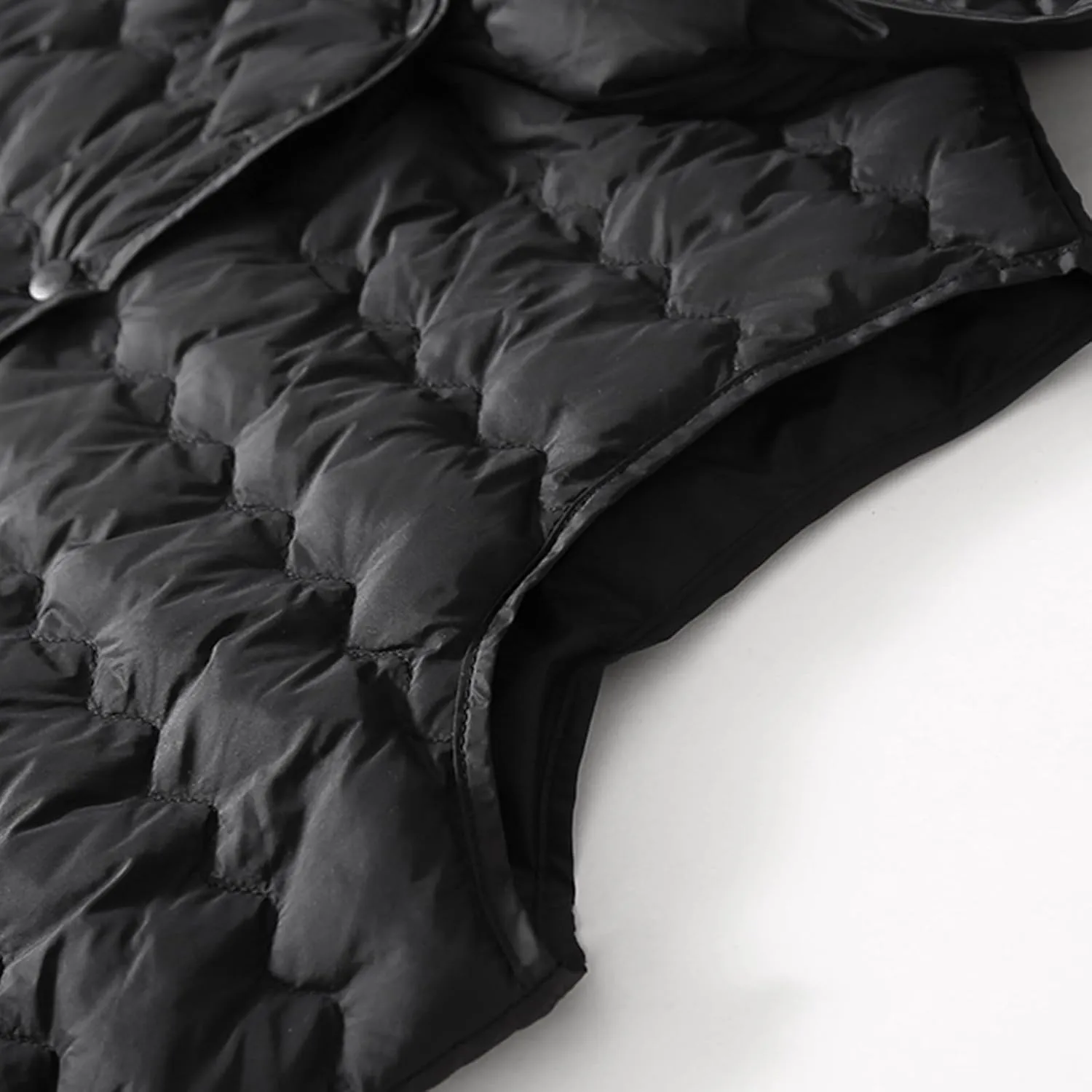 HGps8w Womens Winter Quilted Hooded Puffer Vest Lightweight Padded Gilet Sleeveless Puffy Jackets Down Coats with Pockets