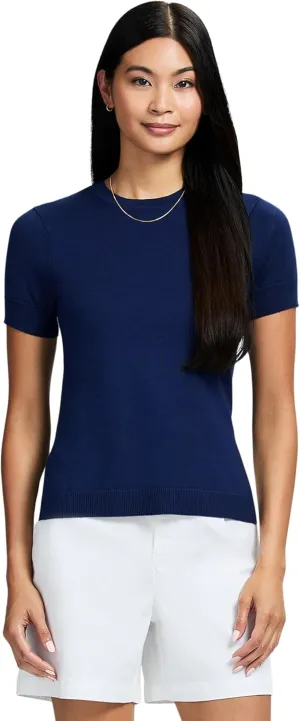IZOD Women's Short Sleeve Performance Stretch Sweater
