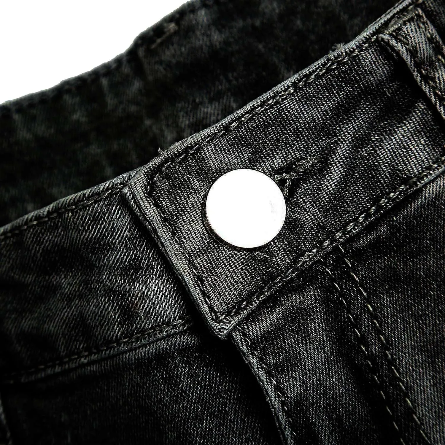 Jeans for Men Stretch Fit High Waisted Jeans Harem Joggers Pants Fashion Trousers Classic 5 Pocket Streetwear