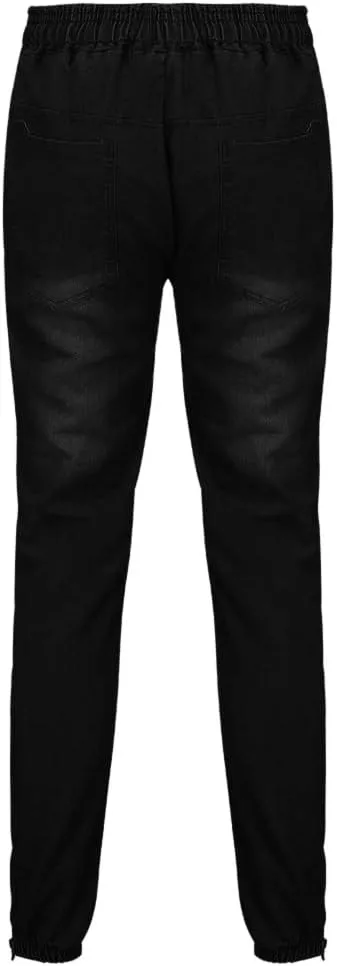 Jeans for Men Stretch Fit Ripped Distressed Jeans Slim Fit Casual Long Denim Pants Tapered Trousers with Pocket