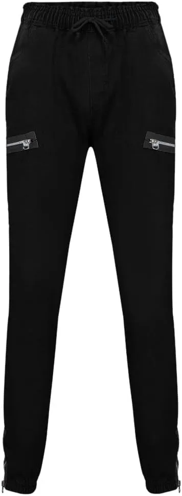 Jeans for Men Stretch Fit Ripped Distressed Jeans Slim Fit Casual Long Denim Pants Tapered Trousers with Pocket