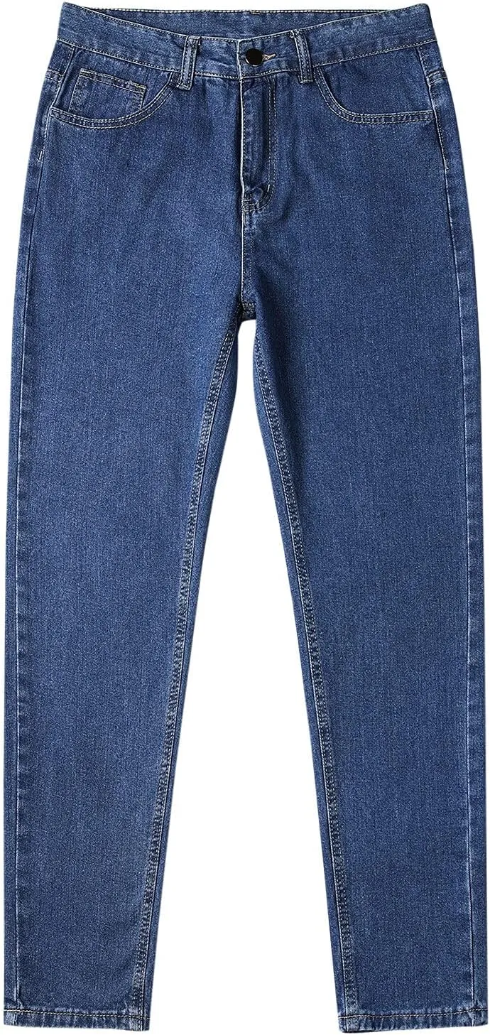 Jeans Pants for Men Slim Fit Classic Vintage Straight Wide Leg Denim Pants Baggy Jeans Trousers Mulit Pockets