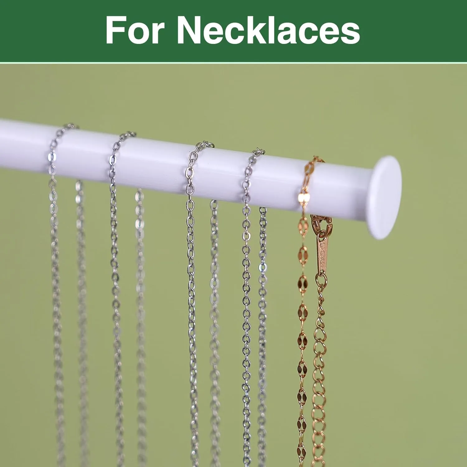 Jewelry Holder Necklace Organizer: Aesthetic Jewelery Display for Bracelet Hanger Stand And Earring Holders White