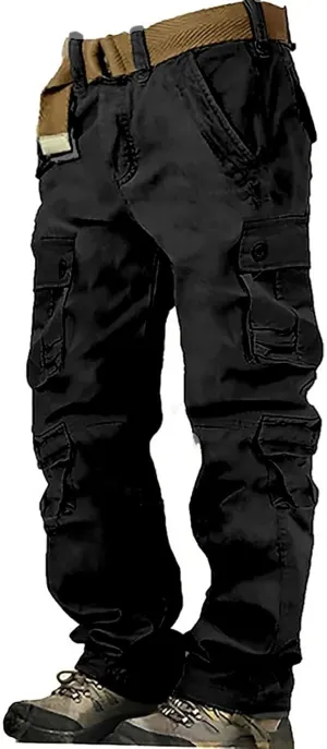Knit Casual Pants for Men Men's Solid Color and Windproof and Rainproof Pants Winter Warm Training Active Track