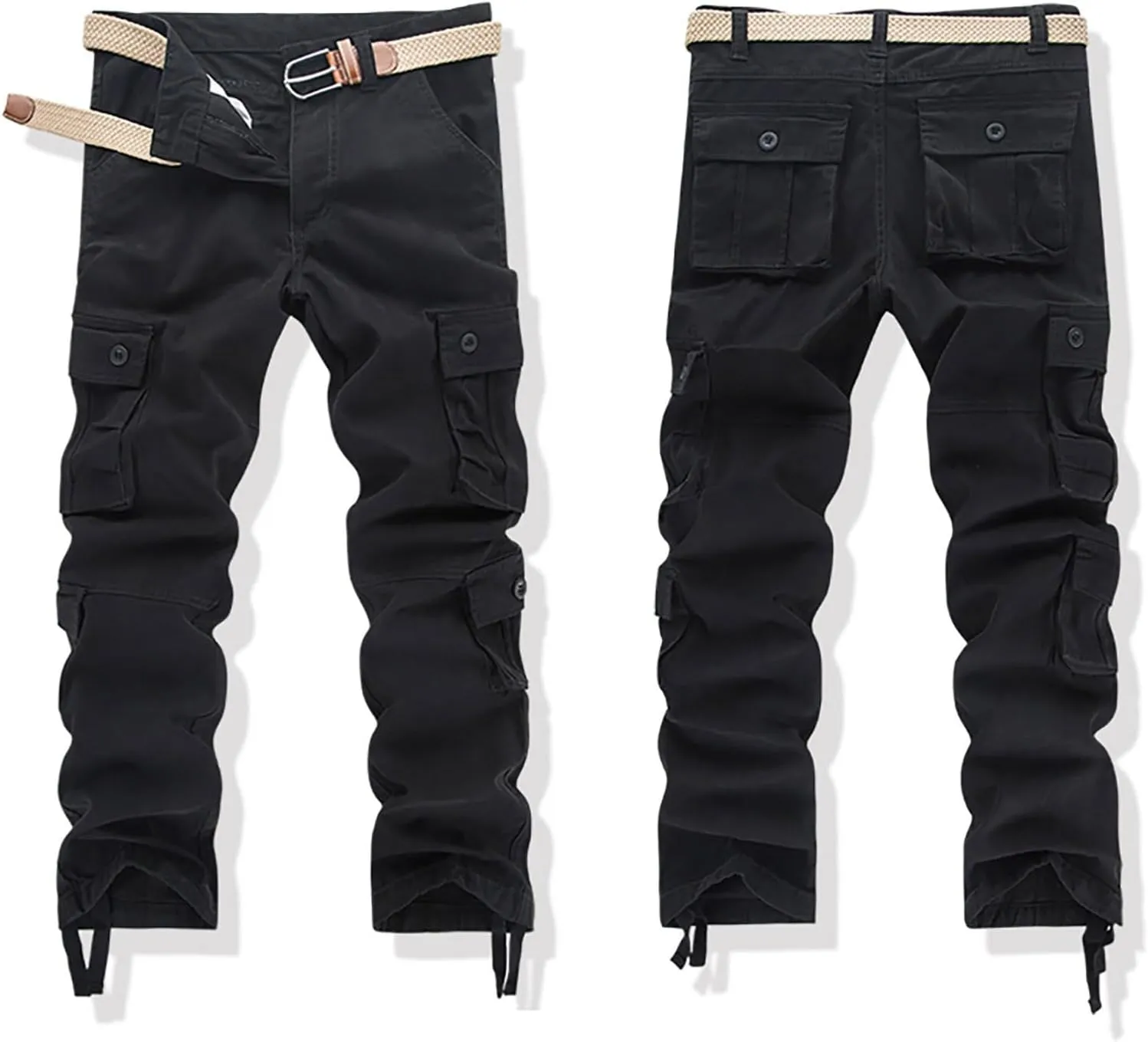 Knit Casual Pants for Men Men's Solid Color and Windproof and Rainproof Pants Winter Warm Training Active Track