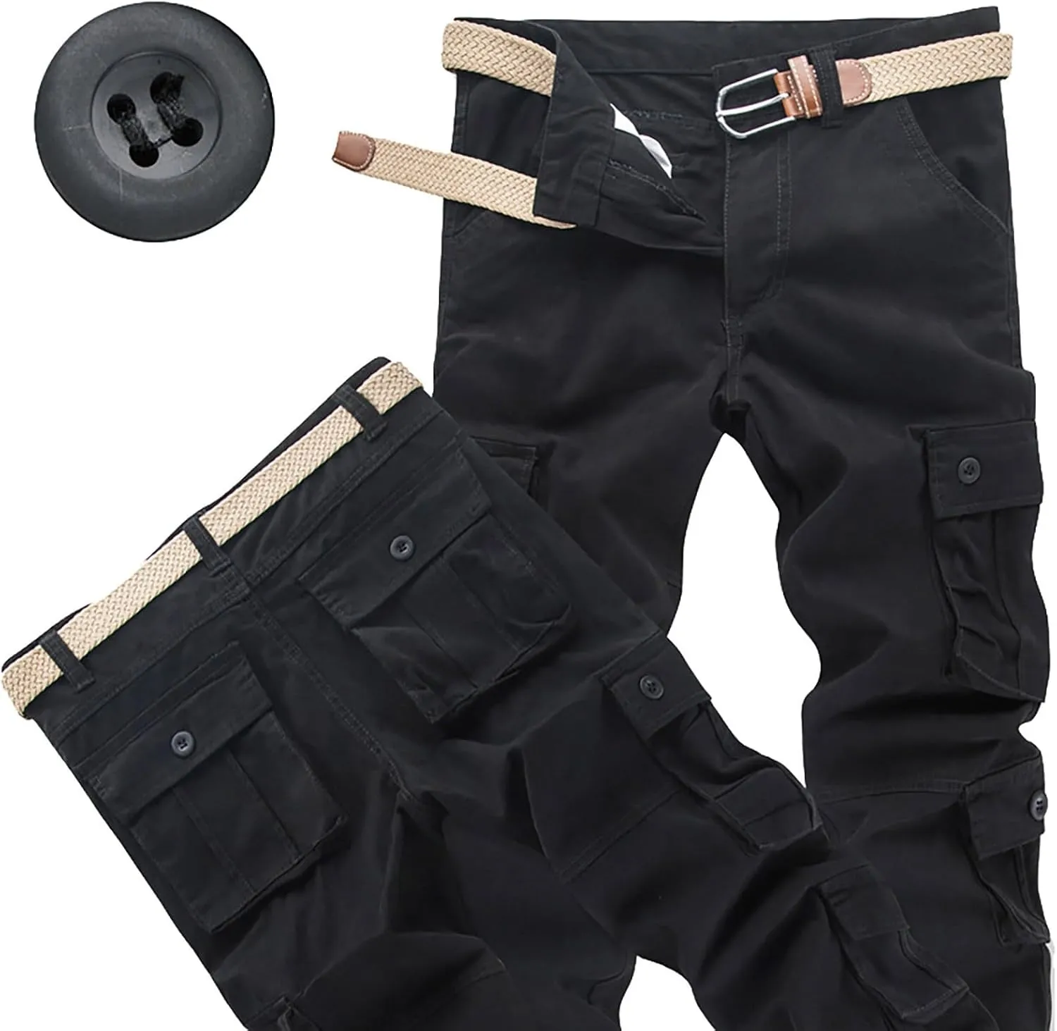 Knit Casual Pants for Men Men's Solid Color and Windproof and Rainproof Pants Winter Warm Training Active Track