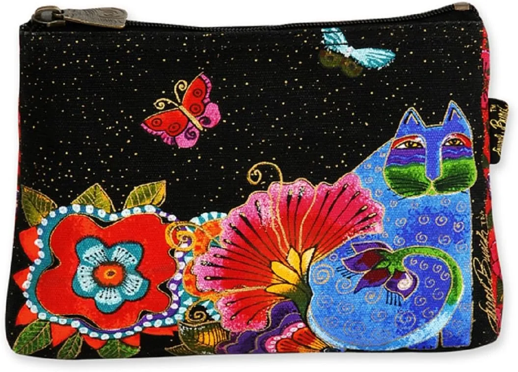 Laurel Burch Feline Minis Cosmetic Bag (Black/Black F)