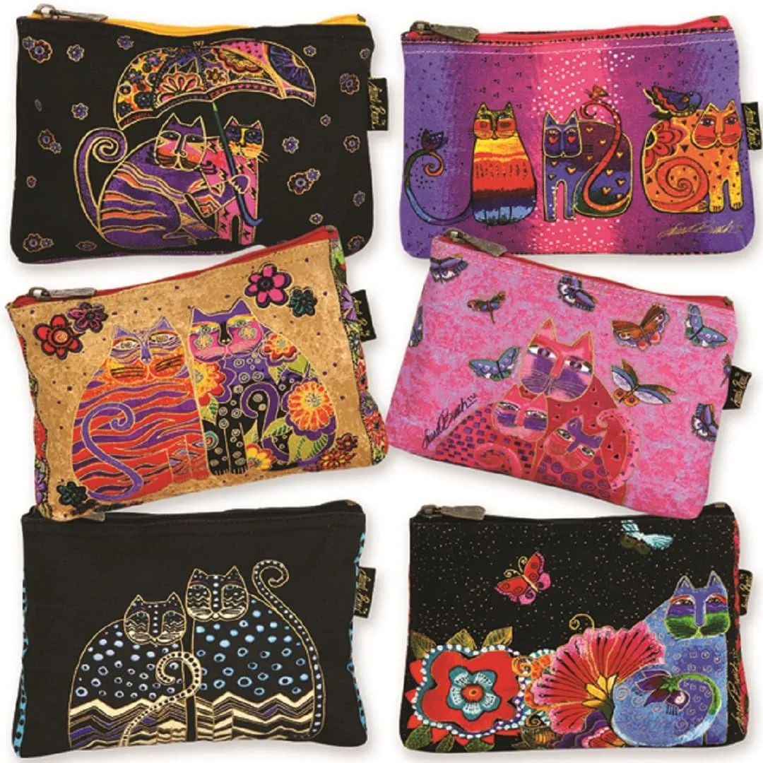 Laurel Burch Feline Minis Cosmetic Bag (Fuchsia/Red D)
