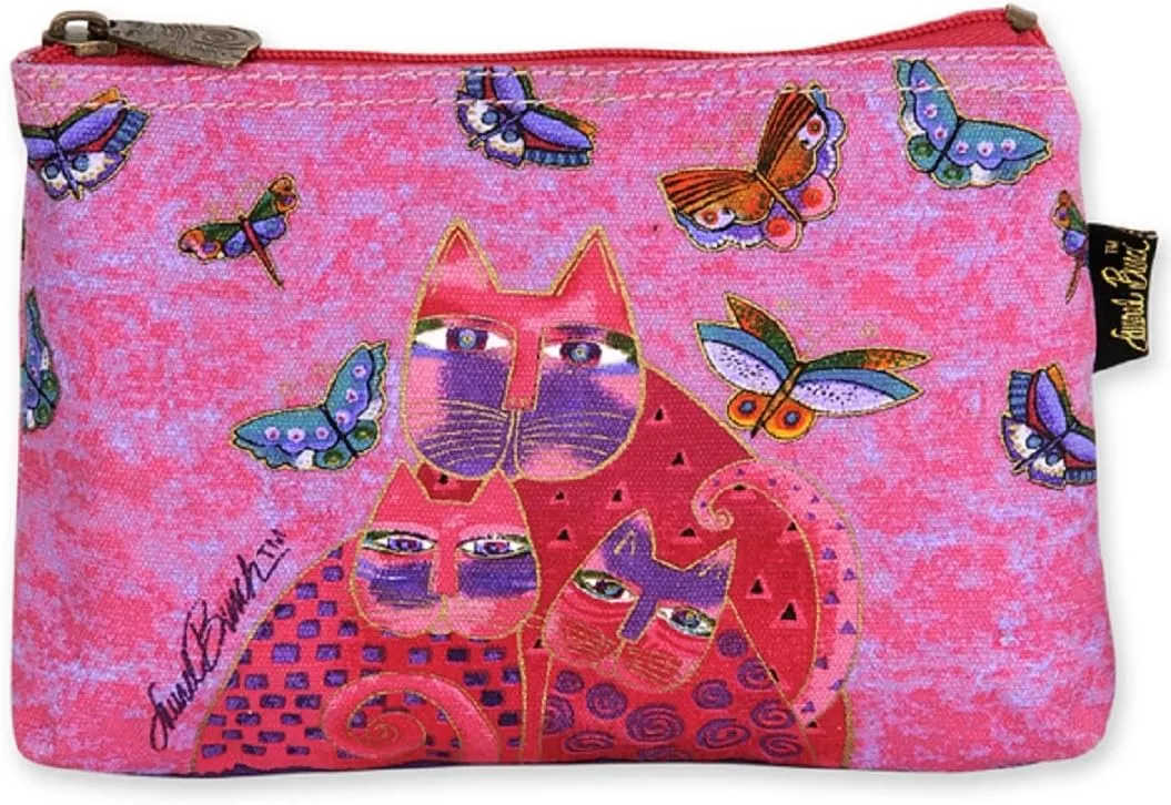 Laurel Burch Feline Minis Cosmetic Bag (Fuchsia/Red D)