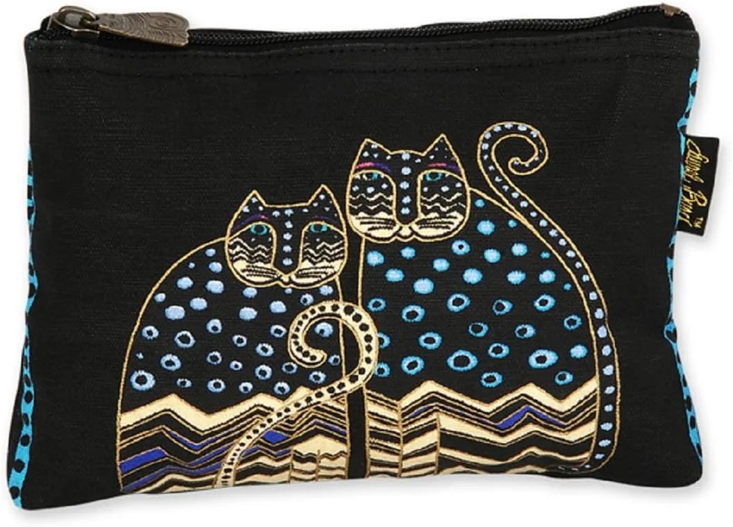 Laurel Burch Feline Minis Cosmetic Bag (Polka Dot A)