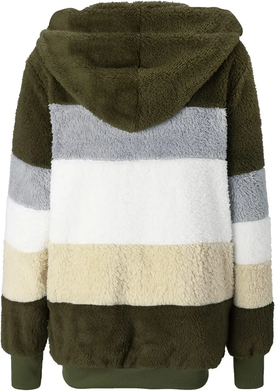 LCMTWX Womens 2023 Winter Fuzzy Fleece Jacket Artificial Wool Zipper Drawstring Solid Oversized Fuzzy Fleece Fluffy Fall