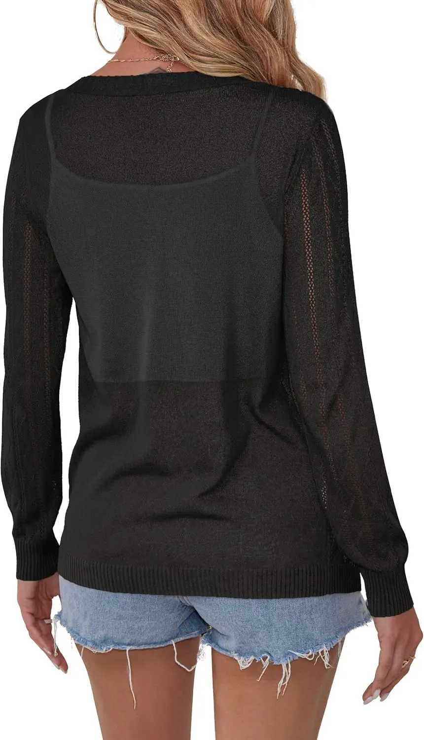 LIENRIDY Women's Cardigans Lightweight Long Sleeve Open Front Sweater Cardigan, S-XL