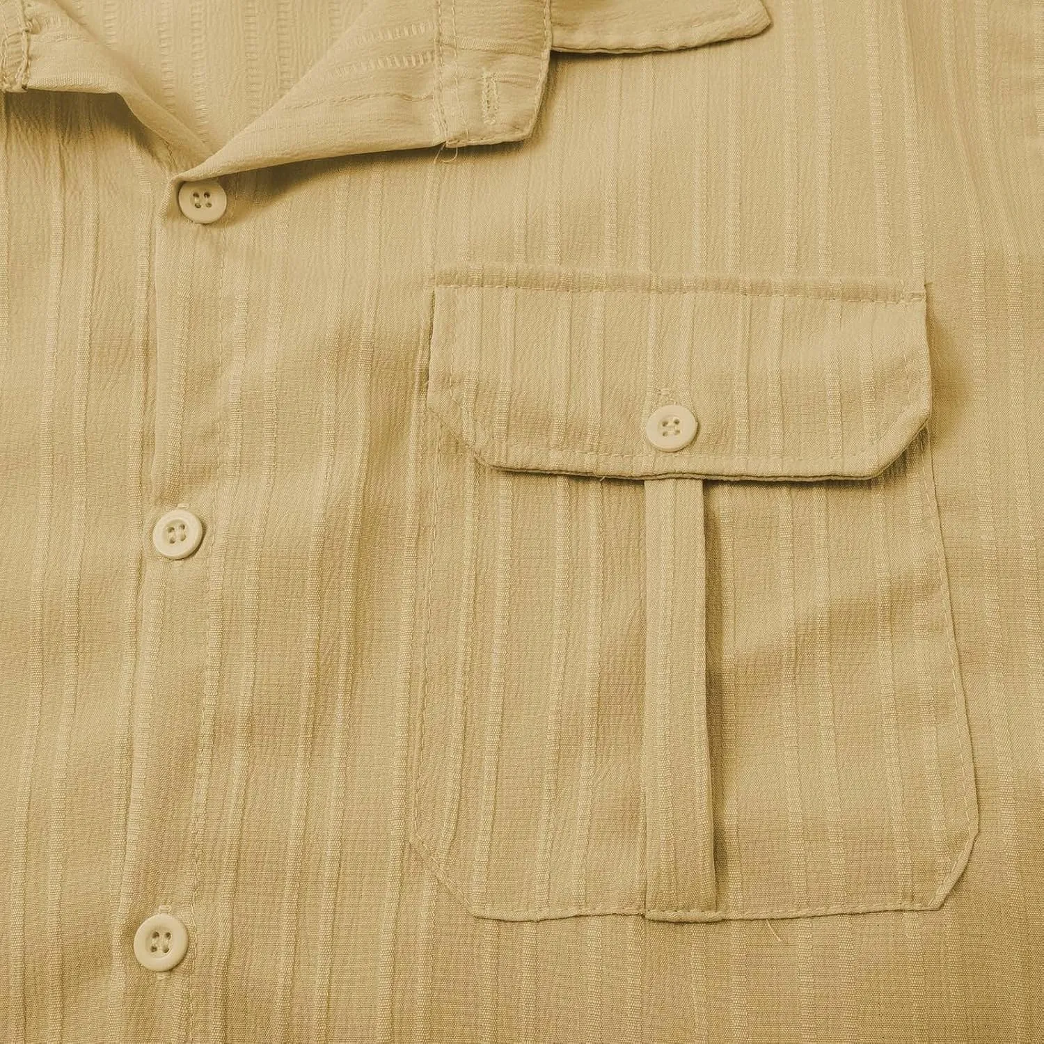 Linen Button Down Shirts for Men Casual Short Sleeve Loose Fit Hawaiian Shirt with Pockets Summer Trendy Beach Tops
