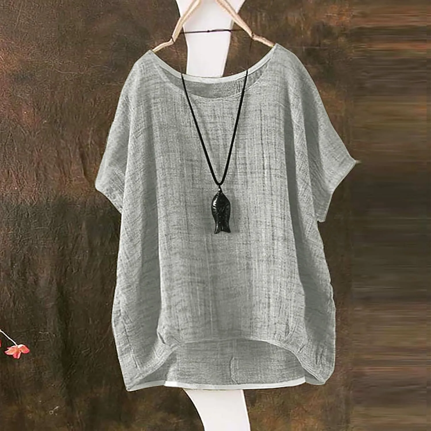 Linen Tops for Women Long Sleeve Summer Shirt Color Sleeve Collar Casual Womens Shirt Button Down Cotton Tops