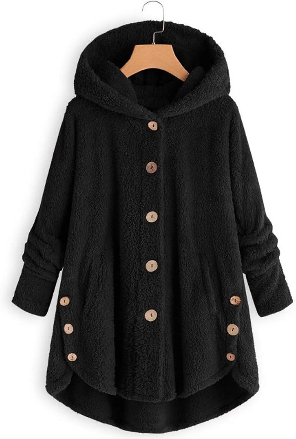 Long Sleeve Full Zip Up Hoodies Button Sleeve Plus Size Women Women'S Coat Womens Fleece Jacket Dress Jackets for