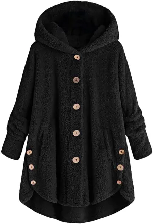 Long Sleeve Full Zip Up Hoodies Button Sleeve Plus Size Women Women'S Coat Womens Fleece Jacket Dress Jackets for