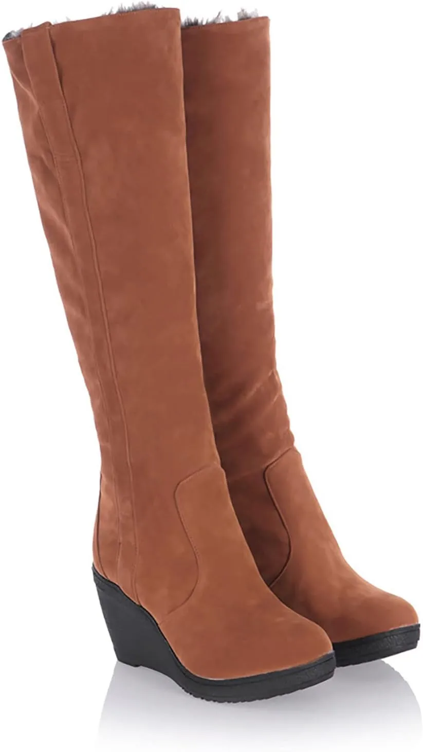 Long Winter Boots for Women Knee High Winter Snow Boots Women Size 11 Ladies Snow Boots Waterproof Chunky Heel Winter Boots for Women Botas De FrO Para Mujer