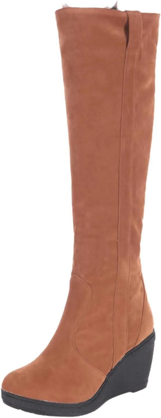 Long Winter Boots for Women Knee High Winter Snow Boots Women Size 11 Ladies Snow Boots Waterproof Chunky Heel Winter Boots for Women Botas De FrO Para Mujer