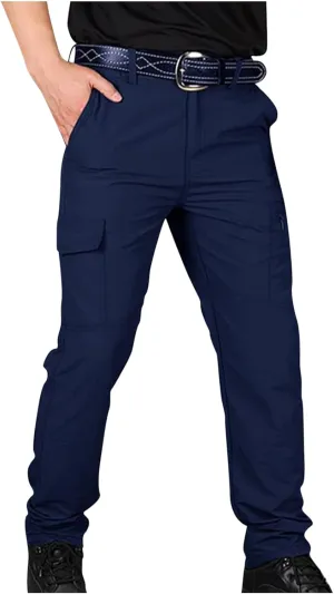 Men Cargo Pants Casual Outdoor Straight Leg Pants with Multiple Pockets Slim Fit Pants Fashion Trousers Hiking Pants
