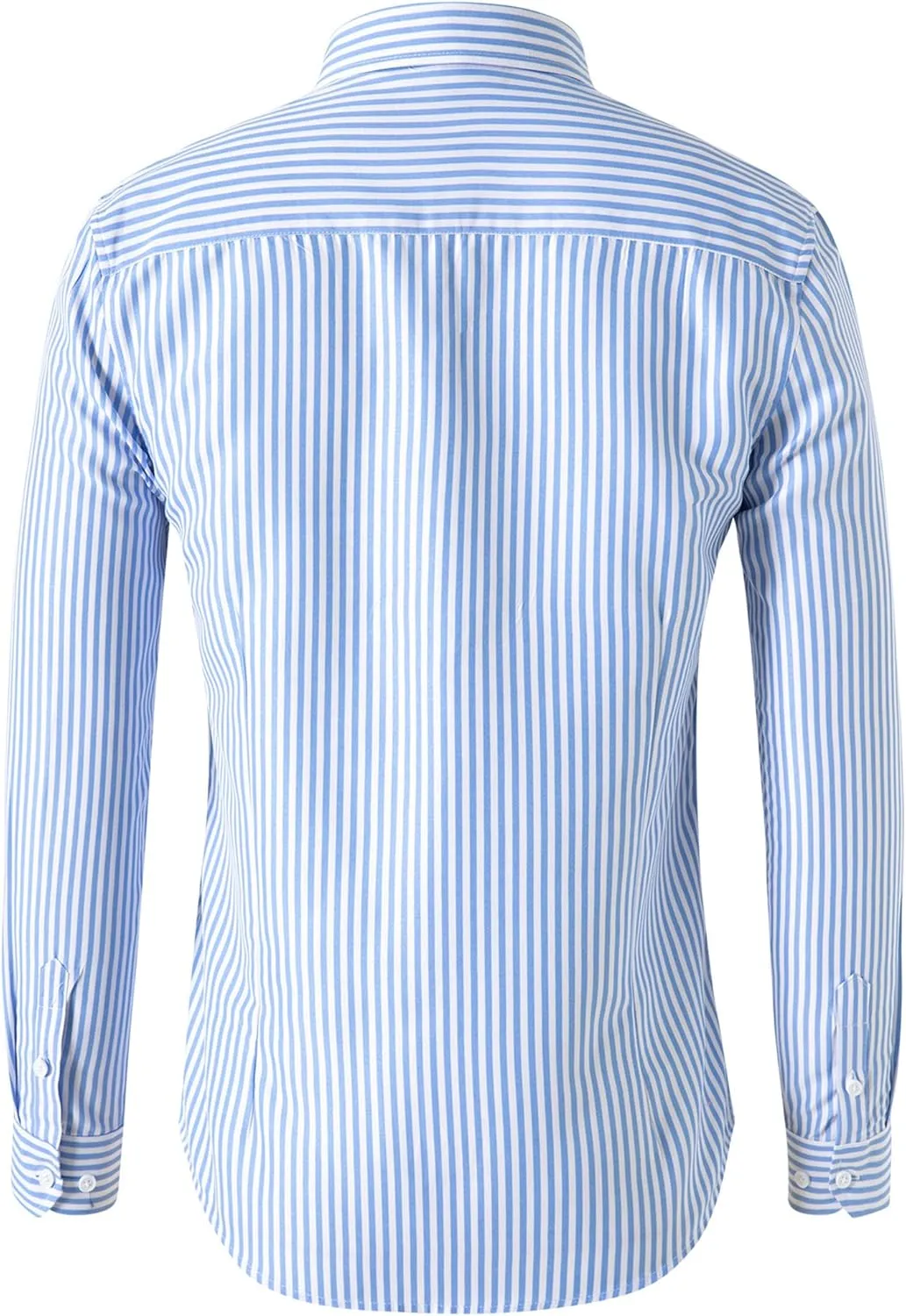 Mens Casual Business Vertical Striped Long Sleeve Button Down Dress Shirts for Casual Vertical Striped Shirt