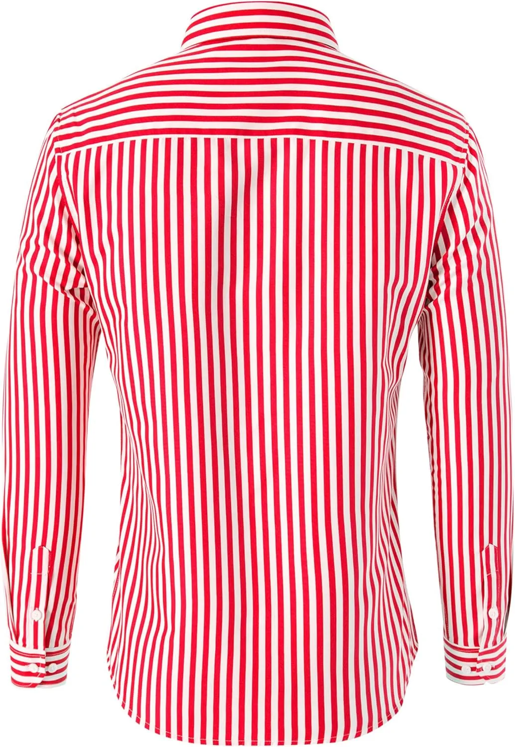 Mens Casual Business Vertical Striped Long Sleeve Button Down Dress Shirts for Casual Vertical Striped Shirt