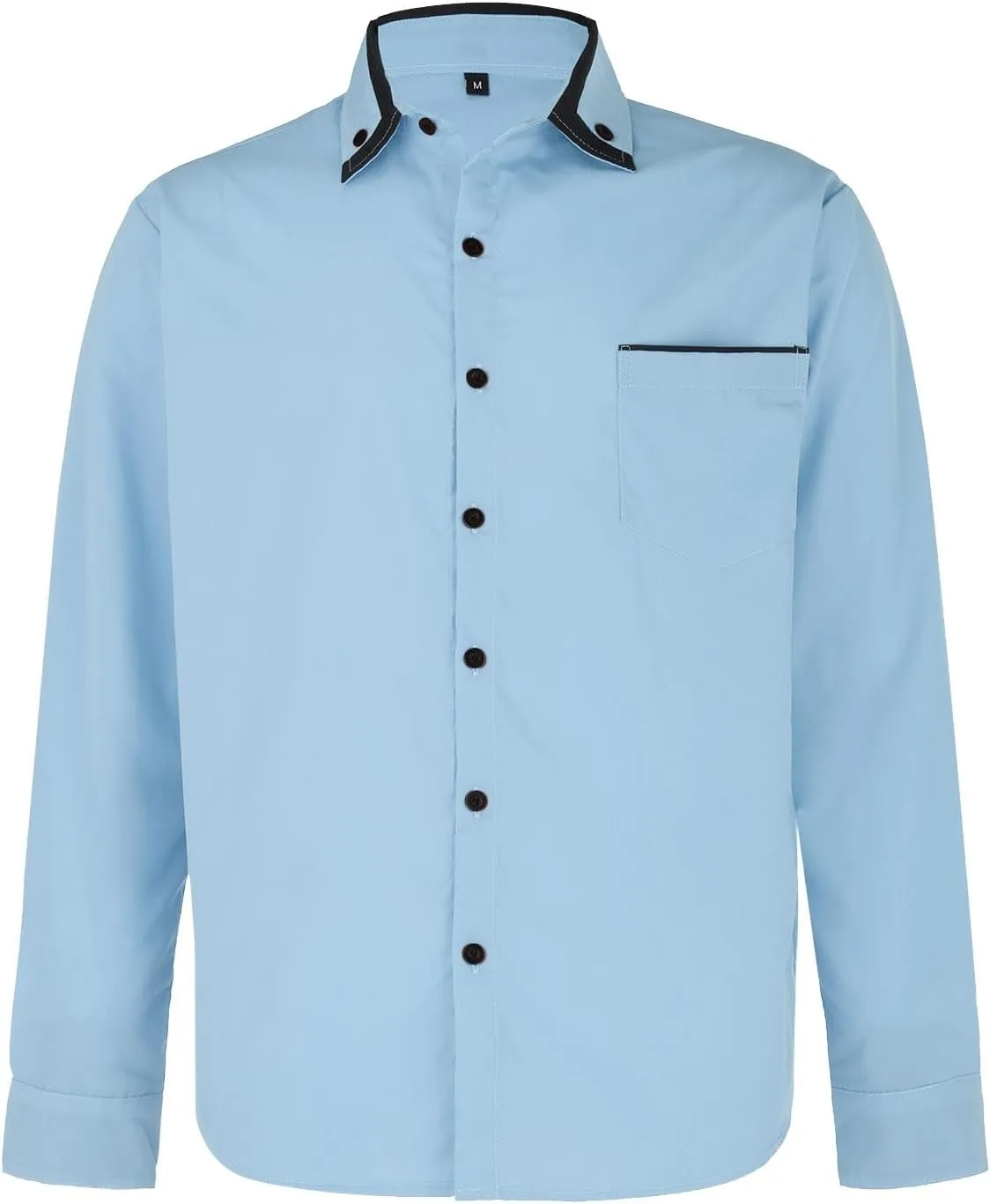 Men's Dress Shirt Long Sleeve Button Down Business Shirt Pocket Wrinkle Resistant Collar Office Work Meeting Formal Blouse