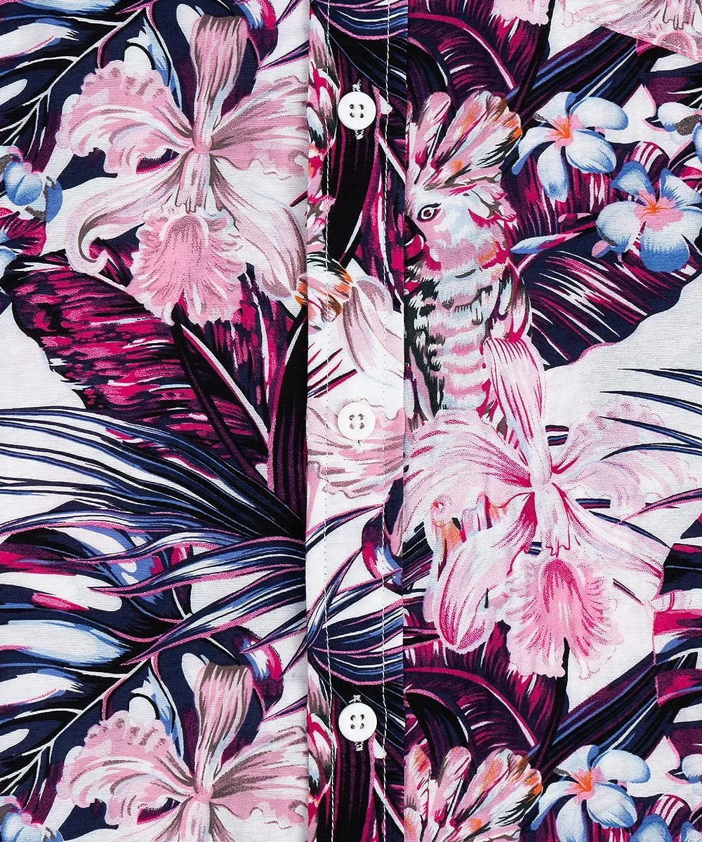 Men's Hawaiian Floral Shirt Short Sleeve Casual Button Down Shirt Summer Holiday Beach Shirt for Men