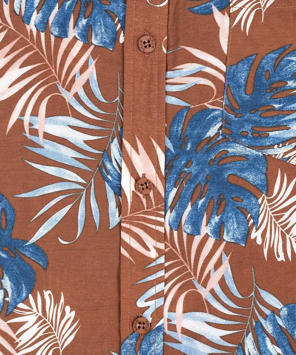 Men's Hawaiian Floral Shirt Short Sleeve Casual Button Down Shirt Summer Holiday Beach Shirt for Men