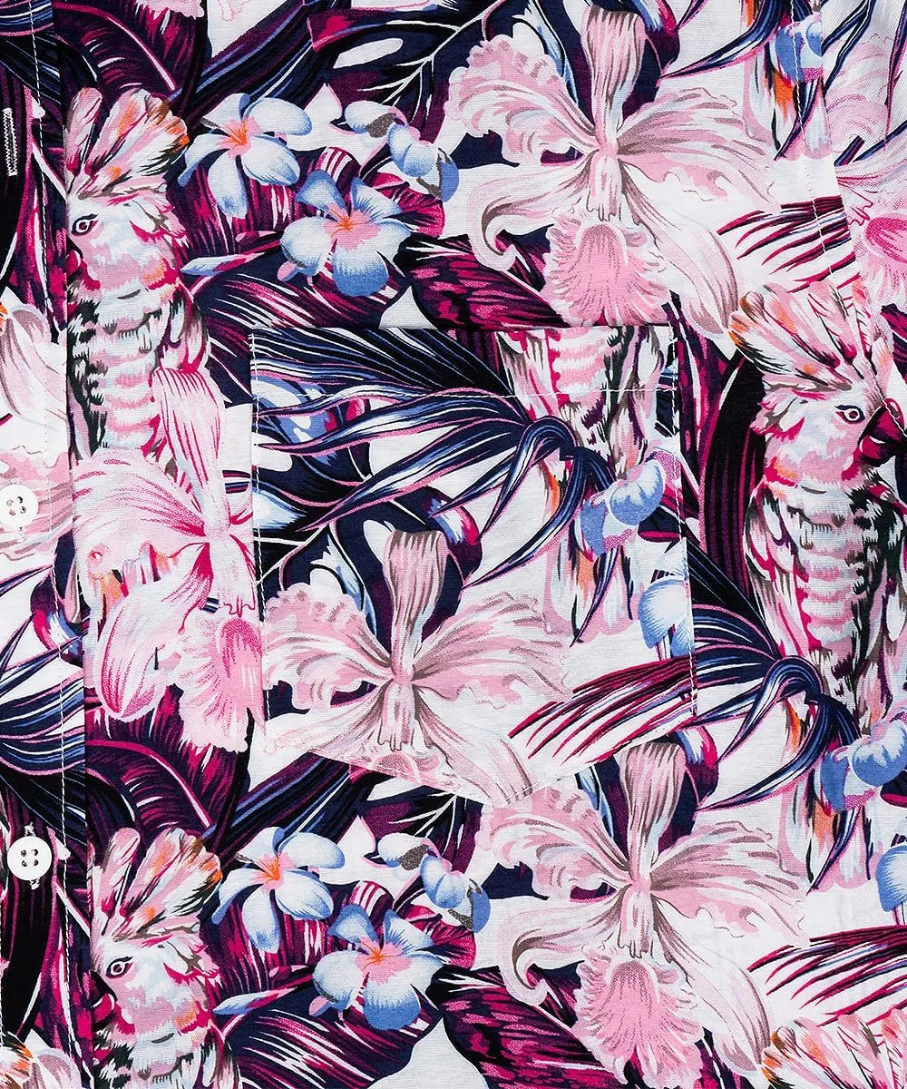Men's Hawaiian Floral Shirt Short Sleeve Casual Button Down Shirt Summer Holiday Beach Shirt for Men