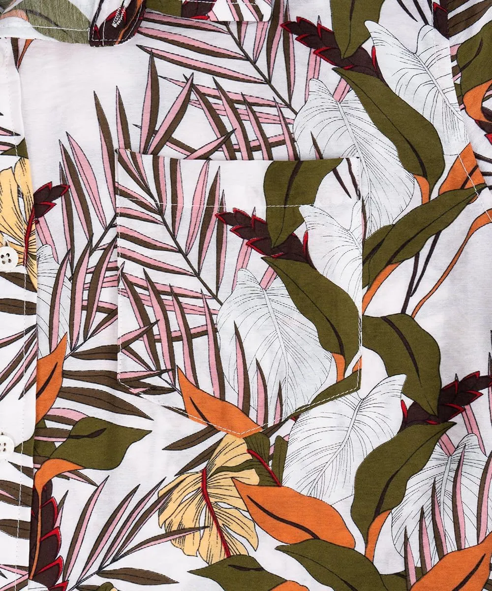 Men's Hawaiian Floral Shirt Short Sleeve Casual Button Down Shirt Summer Holiday Beach Shirt for Men