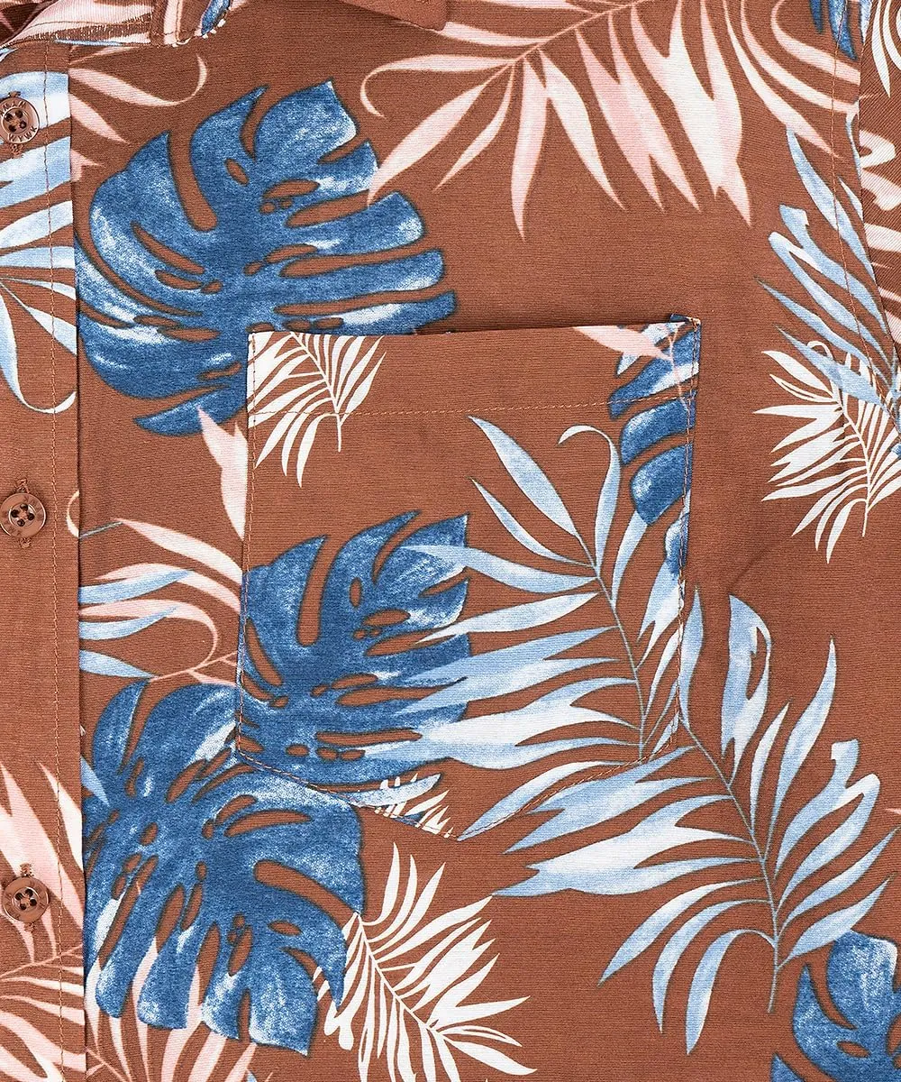 Men's Hawaiian Floral Shirt Short Sleeve Casual Button Down Shirt Summer Holiday Beach Shirt for Men