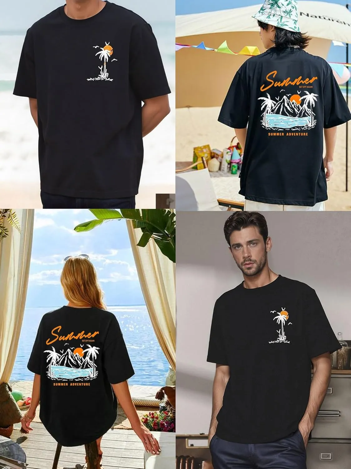 Mens Oversized Graphic Tees Y2K Vintage T Shirts Casual Letter Print Shirts Unisex Summer Tops Black X-Large
