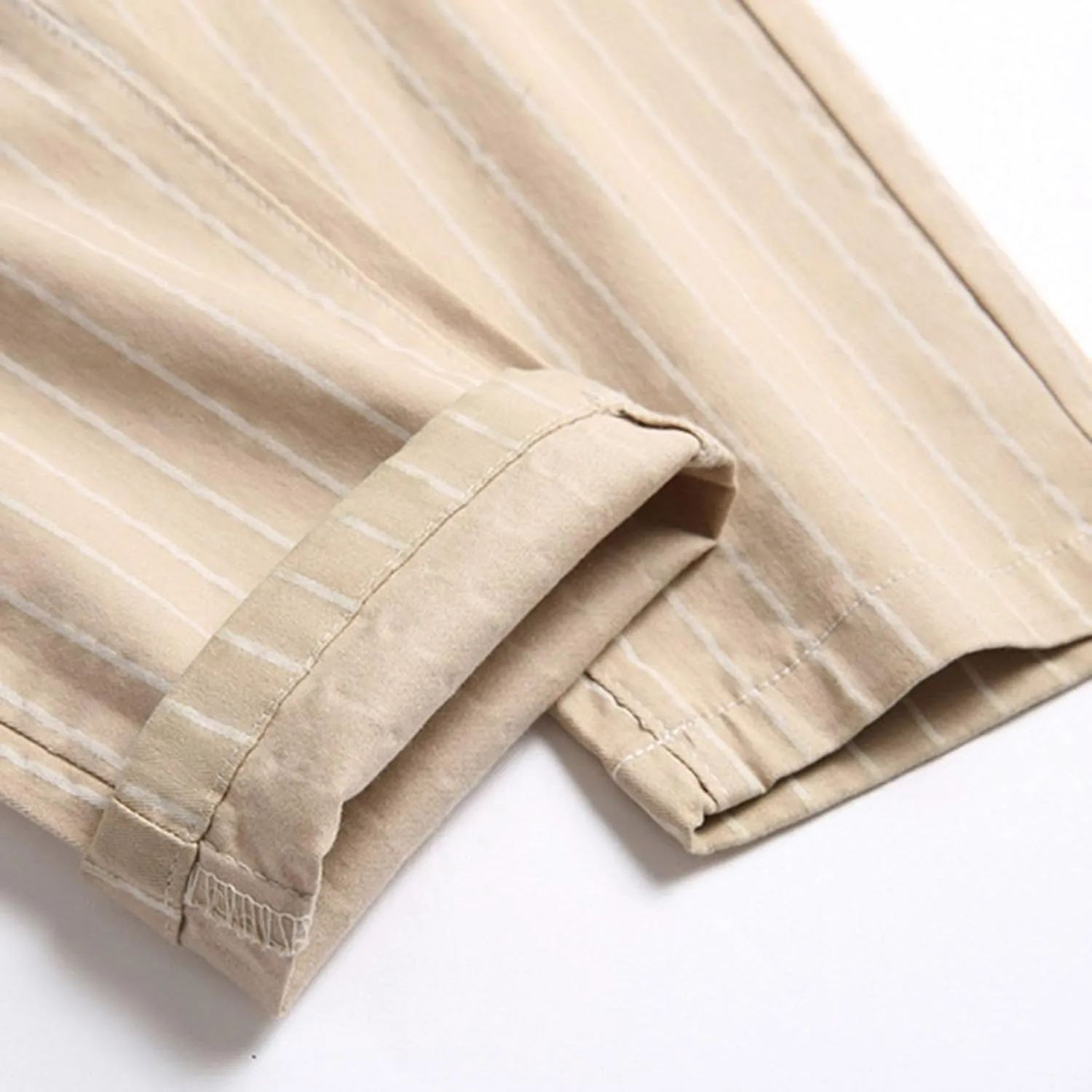 Mens Pants Jeans Slim Fit High Waisted Striped Jeans Straight Leg Pants Fashion Trousers Classic 5 Pocket Streetwear