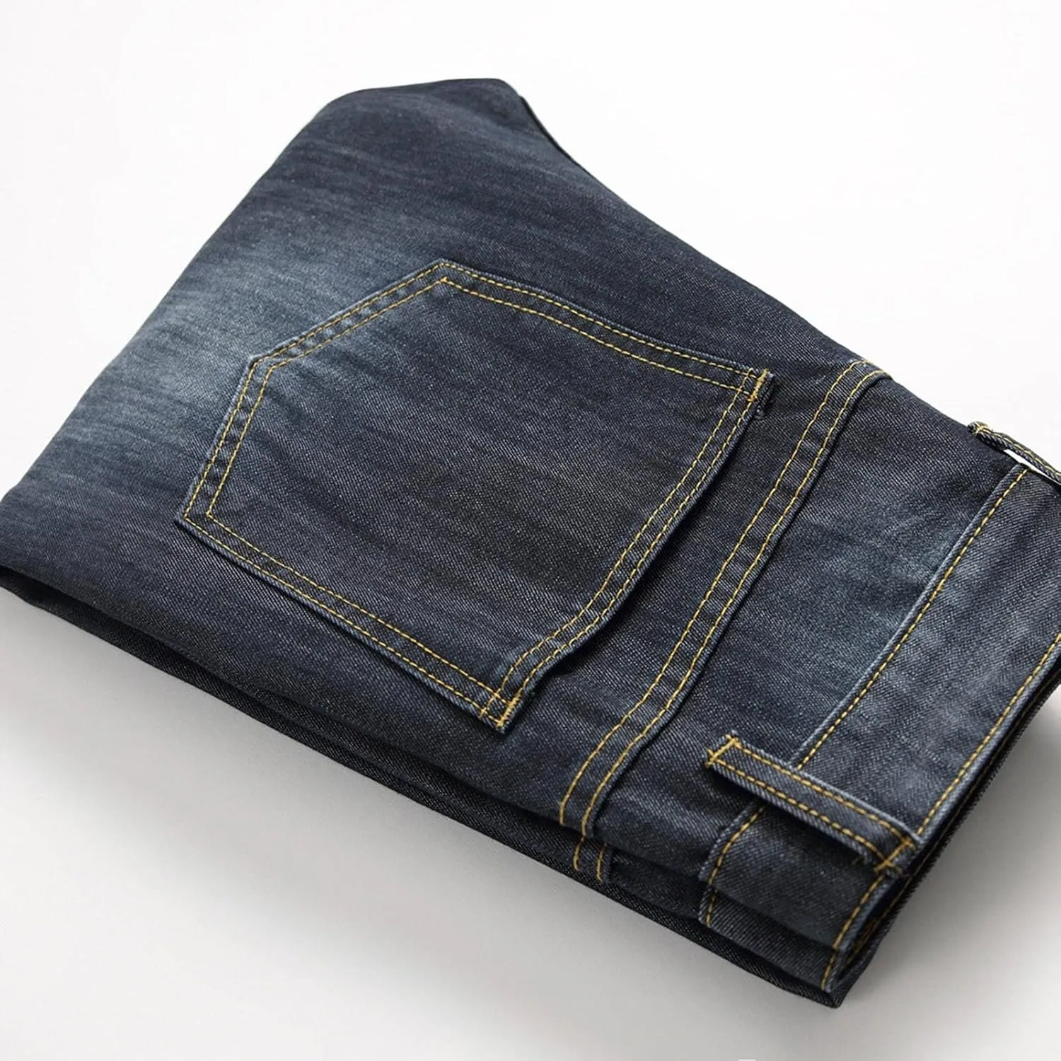 Mens Pants Jeans Slim Fit Ripped Classic Vintage Straight Wide Leg Denim Pants Baggy Jeans Trousers Mulit Pockets