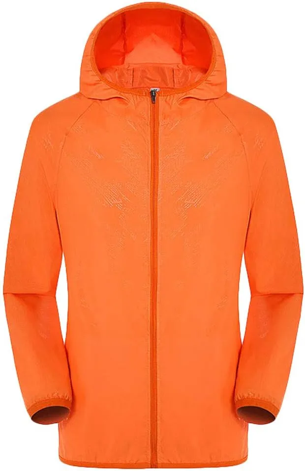 Mens Rain Coat Softshell Lightweight Waterproof Jacket Windproof Rain Hooded Jackets for Men Hiking Cycling Travel