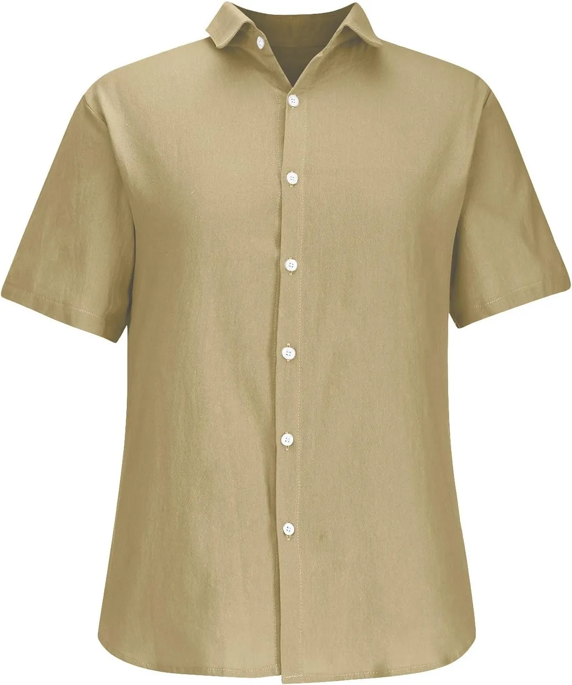 Mens Shirts Button Down Short Sleeve Dress Shirt Cotton Linen Beach Shirt Summer Vacation Tops Casual Hawaiian Shirts