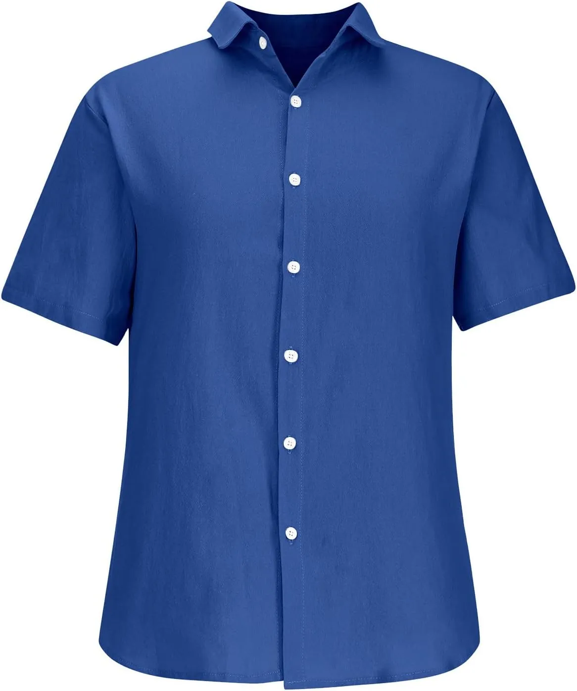 Mens Shirts Button Down Short Sleeve Dress Shirt Cotton Linen Beach Shirt Summer Vacation Tops Casual Hawaiian Shirts