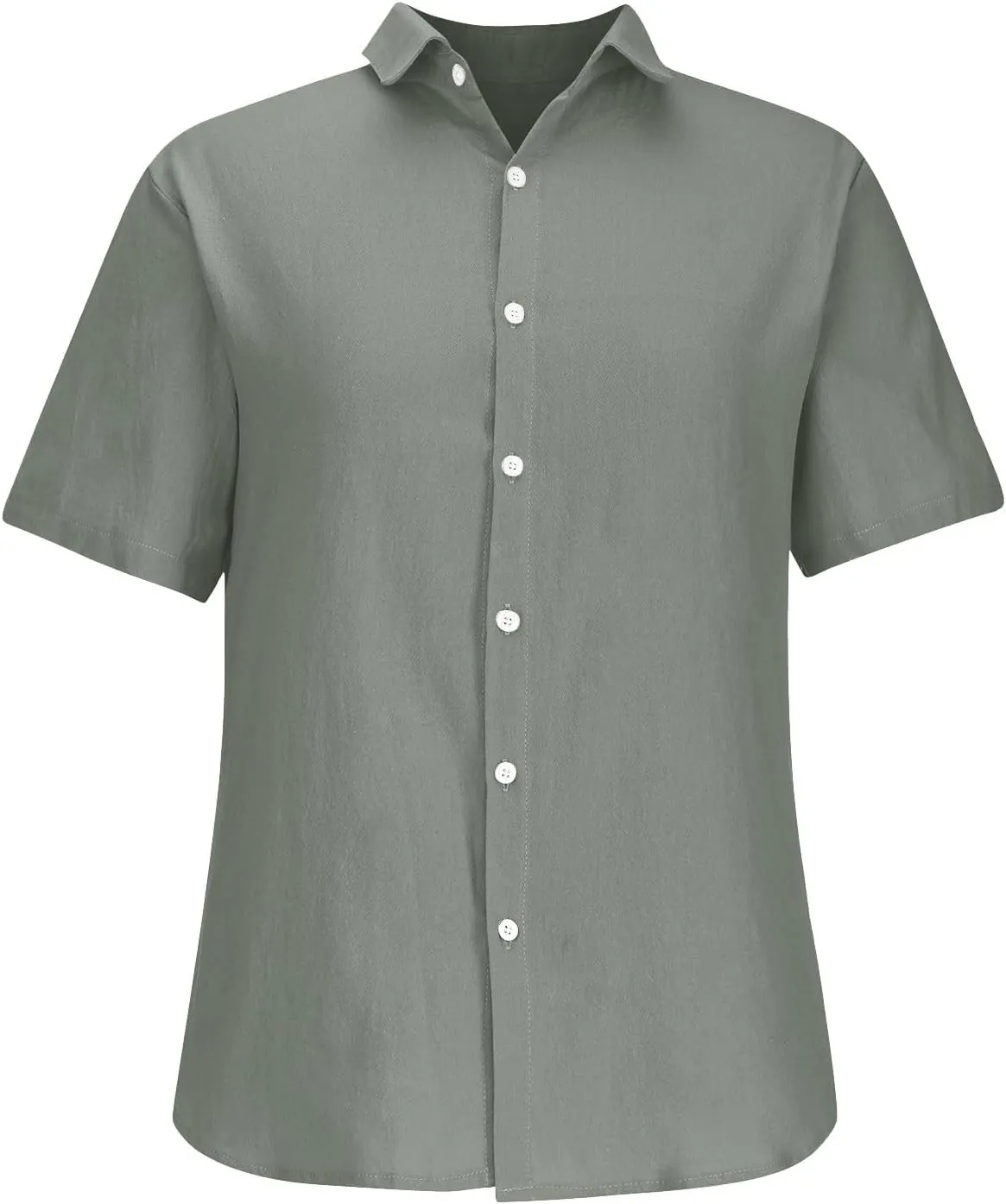 Mens Shirts Button Down Short Sleeve Dress Shirt Cotton Linen Beach Shirt Summer Vacation Tops Casual Hawaiian Shirts