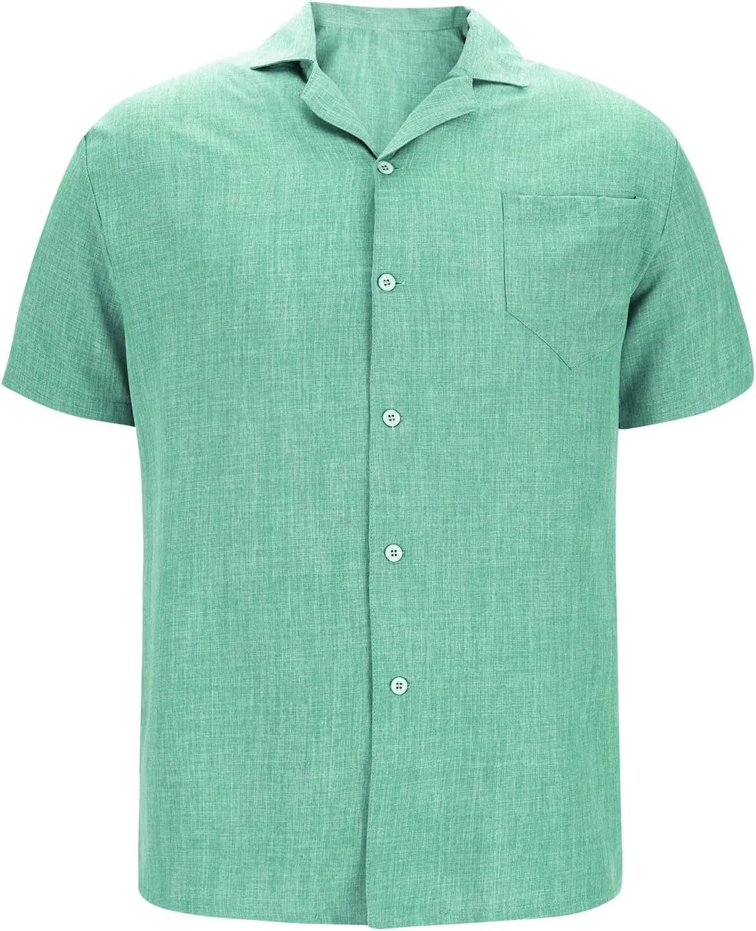 Mens Shirts Casual Short Sleeve Button Down Linen Shirts No Tuck Dress Tee Shirt Fashion Beach Resort Wear